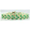 Image 1 : 22.88 CTW Emerald 18K Yellow Gold Diamond Bracelet