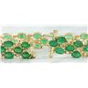 Image 2 : 22.88 CTW Emerald 18K Yellow Gold Diamond Bracelet