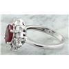 Image 4 : 2.81 CTW Ruby 18K White Gold Diamond Ring