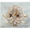 Image 1 : 3.90 CTW Morganite 14K Rose Gold Diamond Ring