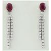 Image 1 : 2.55 CTW Ruby 18K White Gold Diamond Earrings