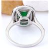Image 3 : 2.99 CTW Natural Emerald 14K Solid White Gold Diamond Ring