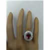 Image 6 : 5.85 CTW Tourmaline 14K White Gold Diamond Ring