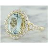 Image 2 : 3.81 CTW Aquamarine 14K Yellow Gold Diamond Ring