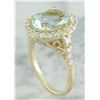 Image 4 : 3.81 CTW Aquamarine 14K Yellow Gold Diamond Ring