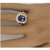 Image 5 : 4.27 CTW Natural Tanzanite 14K Solid Yellow Gold Diamond Ring