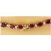 Image 3 : 44.60 CTW Ruby 18K Yellow Gold Diamond necklace
