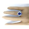 Image 5 : 4.00 CTW Natural Tanzanite 18K Solid White Gold Diamond Ring