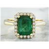 Image 1 : 2.30 CTW Emerald 14K Yellow Gold Diamond Ring