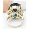 Image 3 : 12.25 CTW Natural Topaz 18K Solid Yellow Gold Diamond Ring