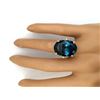 Image 5 : 12.25 CTW Natural Topaz 18K Solid Yellow Gold Diamond Ring