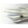 Image 4 : 3.11 CTW Natural Emerald And Diamond Ring 18K Solid Yellow Gold