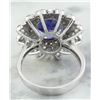 Image 4 : 7.00 CTW Tanzanite 14K White Gold Diamond Ring