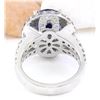 Image 3 : 7.82 CTW Natural Tanzanite 18K Solid White Gold Diamond Ring
