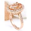 Image 4 : 6.82 CTW Natural Morganite 14K Solid Rose Gold Diamond Ring