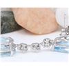 Image 3 : 14.01 CTW Natural Aquamarine 18K Solid White Gold Diamond Earrings