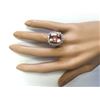 Image 4 : 12.21 CTW Natural Morganite And Diamond Ring In 18K White Gold