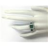 Image 4 : 3.24 CTW Natural Emerald And Diamond Ring 14K Solid White Gold