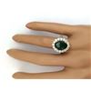 Image 5 : 5.30 CTW Natural Emerald 18K Solid Yellow Gold Diamond Ring