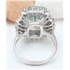 Image 3 : 8.61 CTW Natural Aquamarine 18K Solid White Gold Diamond Ring