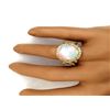 Image 5 : 8.88 CTW Natural Opal 18K Solid Yellow Gold Diamond Ring
