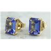 Image 3 : 1.80 CTW Tanzanite 18K Yellow Gold Earrings