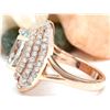 Image 3 : 4.27 CTW Natural Aquamarine 18K Solid Rose Gold Diamond Ring