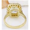 Image 3 : 3.90 CTW Natural Aquamarine 14K Solid Yellow Gold Diamond Ring
