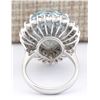 Image 3 : 13.66 CTW Natural Aquamarine And Diamond Ring In 14k White Gold