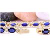 Image 2 : 16.97 CTW Natural Sapphire 18K Solid Yellow Gold Diamond Bracelet