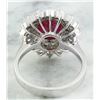 Image 4 : 4.65 CTW Ruby 18K White Gold Diamond Ring