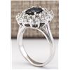 Image 3 : 2.30 CTW Natural Blue Sapphire And Diamond Ring In 14k White Gold
