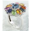Image 3 : 8.09 CTW Sapphire 18K White Gold Diamond Ring