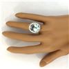 Image 6 : 8.10 CTW Natural Aquamarine 14K Solid White Gold Diamond Ring
