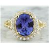 Image 1 : 1.95 CTW Tanzanite 18K Yellow Gold Diamond Ring