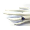 Image 4 : 3.25 CTW Natural Blue Tanzanite And Diamond Ring 18K Solid White Gold
