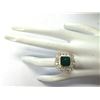 Image 4 : 7.02CTW Natural Emerald And Diamond Ring 14K Solid Yellow Gold