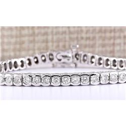 5.60 CTW Natural Diamond Bracelet In 14k White Gold