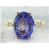 Image 1 : 4.85 CTW Tanzanite 18K Yellow Gold Diamond ring