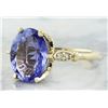 Image 2 : 4.85 CTW Tanzanite 18K Yellow Gold Diamond ring