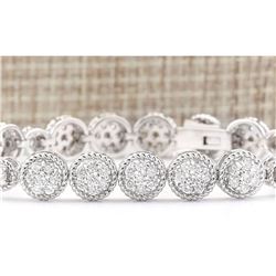 3.75 CTW Natural Diamond Bracelet In 14k White Gold