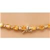 Image 4 : 41.25 CTW Natural Citrine 14K Solid Yellow Gold Diamond Necklace