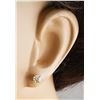Image 4 : 0.80 CTW Diamond 14K Yellow Gold Solitaire Stud Earrings