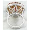 Image 4 : 6.20 CTW Ruby 18K Two Tone Gold Diamond Ring