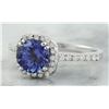 Image 2 : 2.01 CTW Tanzanite 14K White Gold Diamond Ring