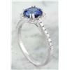 Image 3 : 2.01 CTW Tanzanite 14K White Gold Diamond Ring