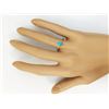 Image 4 : 0.40 CTW Natural Turquoise Ring In 18K Yellow Gold