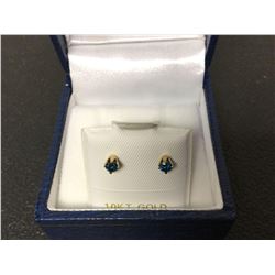 10KT Gold Sapphire Stud Earrings