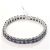 Image 7 : Silver Sapphire 7.5" Bracelet (~weight 16.51g), Suggested Retail Value $1509