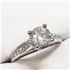 Image 7 : 14K White Gold Diamond(1.01Ct,I1,I)+0.12Ct Ring (~Size 6) (~weight 3.73g), Made in Canada, Appraised